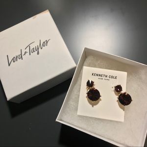kenneth cole burgundy drop earrings